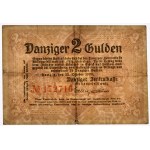 Danzig, 2 Gulden 1923 - October - AK initials - PMG 30