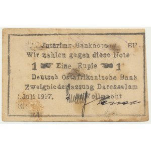 Německo, východní Afrika, 1 rupie 1917
