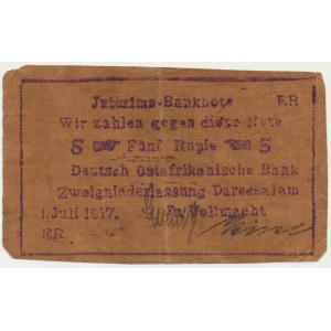 Nemecko, východná Afrika, 5 rupií 1917