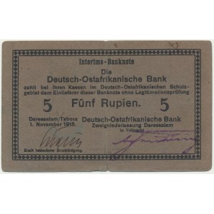 Germany, East Africa, 5 Rupien 1915