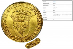 Henry III of France, Ecu d'or Paris 1584 A - PCGS MS61 - RARE
