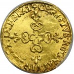 Jindřich z Valois, Ecu d'or Paříž 1584 A - PCGS MS61 - vzácné