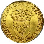 Jindřich z Valois, Ecu d'or Paříž 1584 A - PCGS MS61 - vzácné