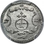 August II Silný, Halerz Drážďany 1723 IGS - PCGS MS64