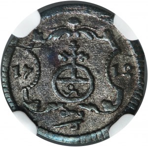 Augustus II the Strong, 1 Pfennig Leipzig 1712 ILH - NGC AU55 - RARE