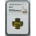 2 gold 1987 - NGC MS67