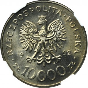 10.000 złotych 1992 Władysław III Warneńczyk - NGC MS66