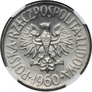 PRÓBA NIKIEL, 5 złotych 1960 Statek Waryński - NGC MS65