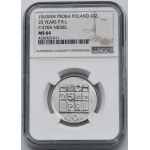 Vzorka NICHOLS, 10 zlotých 1969 25. výročie Poľskej ľudovej republiky - NGC MS64