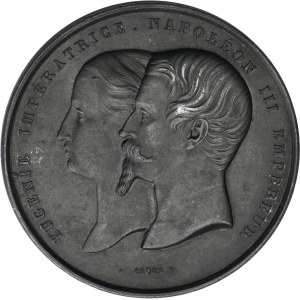 France, Napoleon III, Medal Exposition Universelle 1855 - Palais de l'industrie