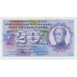 Švajčiarsko, 20 frankov 1972