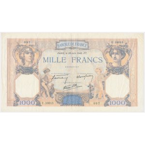 France, 1.000 Francs 1940