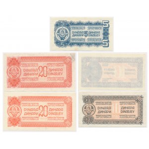 Yugoslavia, 5-20 Dinara 1944 (5 pcs.)