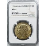 Hlava ženy, 10 zlotých Varšava 1932 - NGC MS62