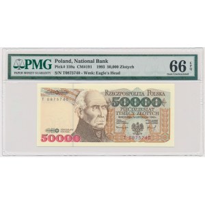 50,000 PLN 1993 - T - PMG 66 EPQ