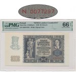 20 złotych 1940 - N - London Counterfeit - PMG 66 EPQ