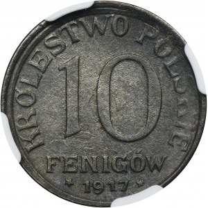 Kingdom of Poland, 10 pfennig 1917 - NGC MS62