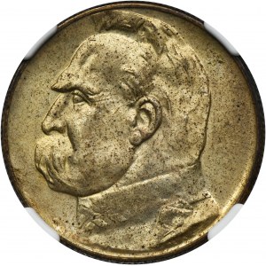 Pilsudski, 5 gold 1935 - NGC MS63