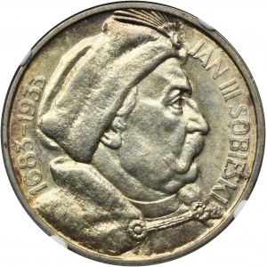 Sobieski, 10 złotych 1933 - NGC MS62