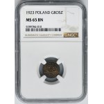1 cent 1923 - NGC MS65 BN