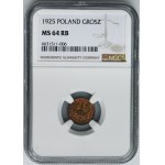 1 grosz 1925 - NGC MS64 RB