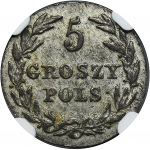 Poľské kráľovstvo, 5 poľských grošov 1816 IB - NGC AU58