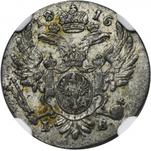 Kingdom of Poland, 5 groszy 1816 IB - NGC AU58