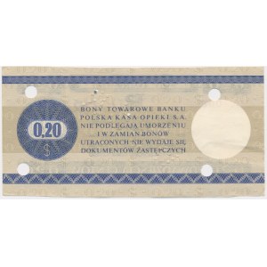 Pewex, 20 centov 1979 - MODEL - HN 0000000 -.