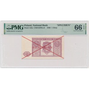 1 złoty 1946 - SPECIMEN - PMG 66 EPQ