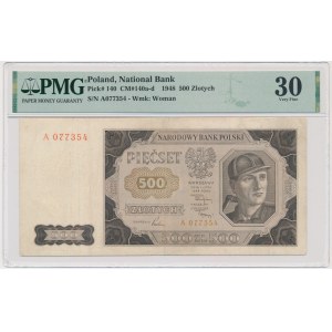 500 zlotých 1948 - A - PMG 30 - Vzácné