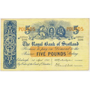 Scotland, 5 Pounds 1961