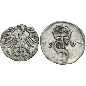 Set, Sigismund II August, Denarius and 2 Denarius Vilnius (2 pcs.)