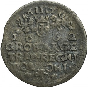 John II Casimir, 3 Groschen Krakau 1662 AT