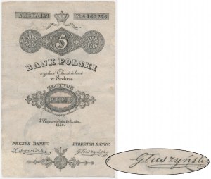 5 złotych 1830 - Serya 139 - podpis Głuszyński -