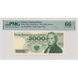 5.000 złotych 1982 - M - PMG 66 EPQ - bardzo rzadkie