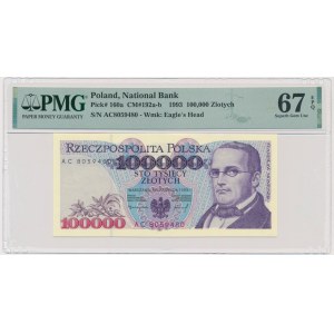 100.000 złotych 1993 - AC - PMG 67 EPQ