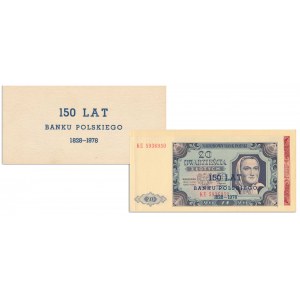 150 let Polské banky, přetisky 20 a 100 zlotých 1948