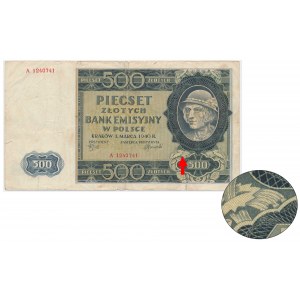 500 złotych 1940, falsyfikat londyński - niewyłapany z obiegu - RZADKOŚĆ