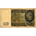 500 zloty 1940, counterfeit London - uncollected from circulation - RARE