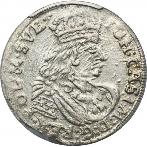 John II Casimir, 6 Groschen Bromberg 1662 TT - PCGS AU58