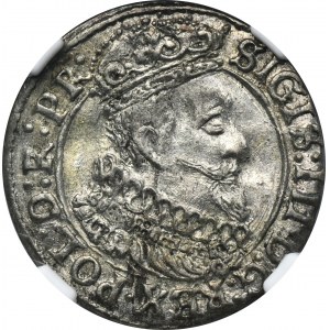 Žigmund III Vasa, groš Gdansk 1627 - NGC AU58