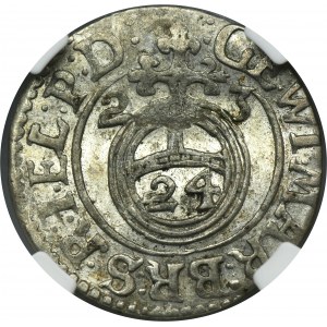 Duchy of Prussia, Georg Wilhelm, 3 Polker Koenigsberg 1623 - NGC AU58