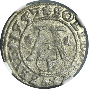 Duchy of Prussia, Albrecht Hohenzollern, Schilling Königsberg 1557 - NGC MS63