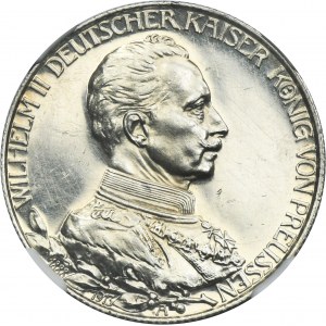 Německo, Pruské království, Wilhelm II, 2 marky Berlín 1913 A - NGC PROOF DETAILY