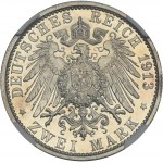 Německo, Pruské království, Wilhelm II, 2 marky Berlín 1913 A - NGC PROOF DETAILY