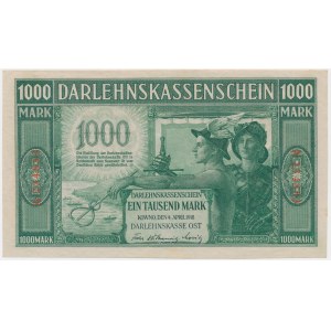 Kaunas, 1 000 marek 1918 - A - 6 čísel -