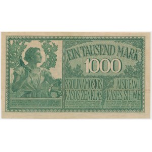 Kowno, 1.000 Mark 1918 - A - 6 digit serial -