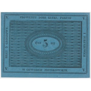 Kluki, Parzno and Strzyżewice, 5 pennies 19th century.