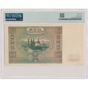 100 zloty 1941 - D - PMG 55 - perforation MUSTER