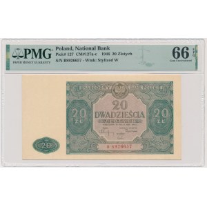 20 złotych 1946 - B - PMG 66 EPQ